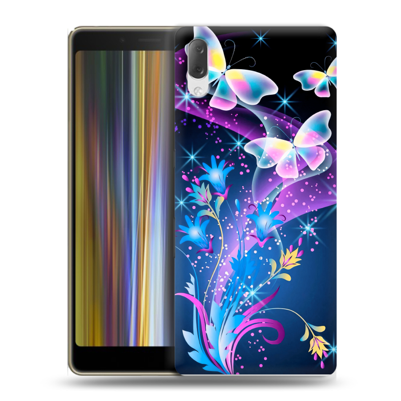 Пластиковый чехол на Sony Xperia L3 с принтом Бабочки Пластиковый чехол на Sony Xperia L3 с принтом Бабочки