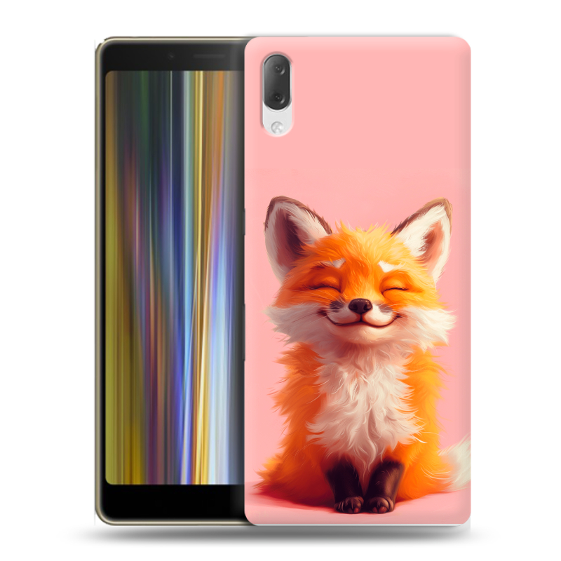 Пластиковый чехол на Sony Xperia L3 с принтом милая лиса Пластиковый чехол на Sony Xperia L3 с принтом милая лиса