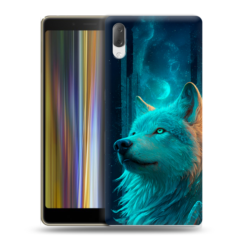 Пластиковый чехол на Sony Xperia L3 с принтом бабочки саккура Пластиковый чехол на Sony Xperia L3 с принтом бабочки саккура