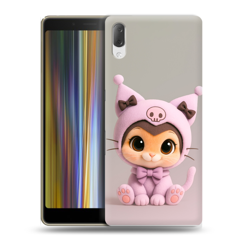 Пластиковый чехол на Sony Xperia L3 с принтом Куроми Kuromi Пластиковый чехол на Sony Xperia L3 с принтом Куроми Kuromi