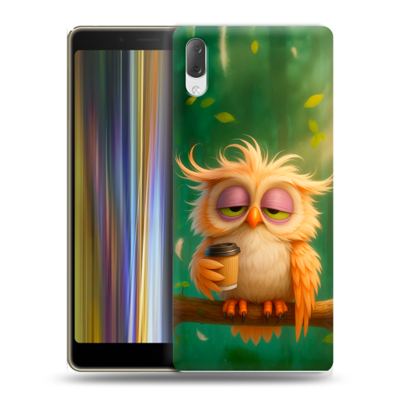 Пластиковый чехол на Sony Xperia L3 с принтом сова Пластиковый чехол на Sony Xperia L3 с принтом сова