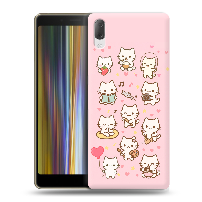 Пластиковый чехол на Sony Xperia L3 с принтом Hello Kitty Хелоу Кити Пластиковый чехол на Sony Xperia L3 с принтом Hello Kitty Хелоу Кити