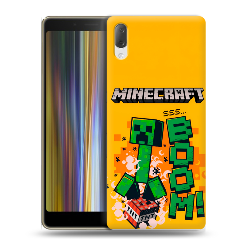Пластиковый чехол на Sony Xperia L3 с принтом Майнкрафт Minecraft Пластиковый чехол на Sony Xperia L3 с принтом Майнкрафт Minecraft