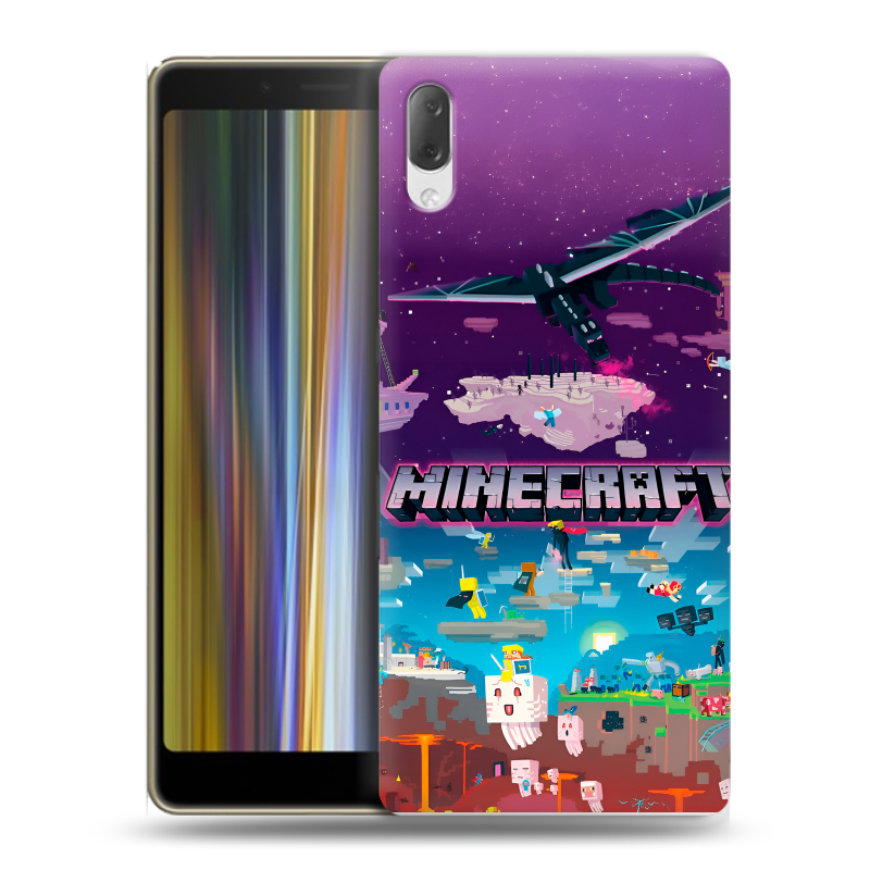 Пластиковый чехол на Sony Xperia L3 с принтом Майнкрафт Minecraft Пластиковый чехол на Sony Xperia L3 с принтом Майнкрафт Minecraft