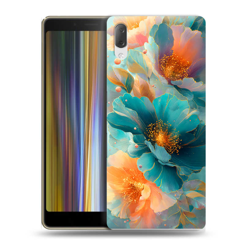 Пластиковый чехол на Sony Xperia L3 с принтом Цветы Пластиковый чехол на Sony Xperia L3 с принтом Цветы