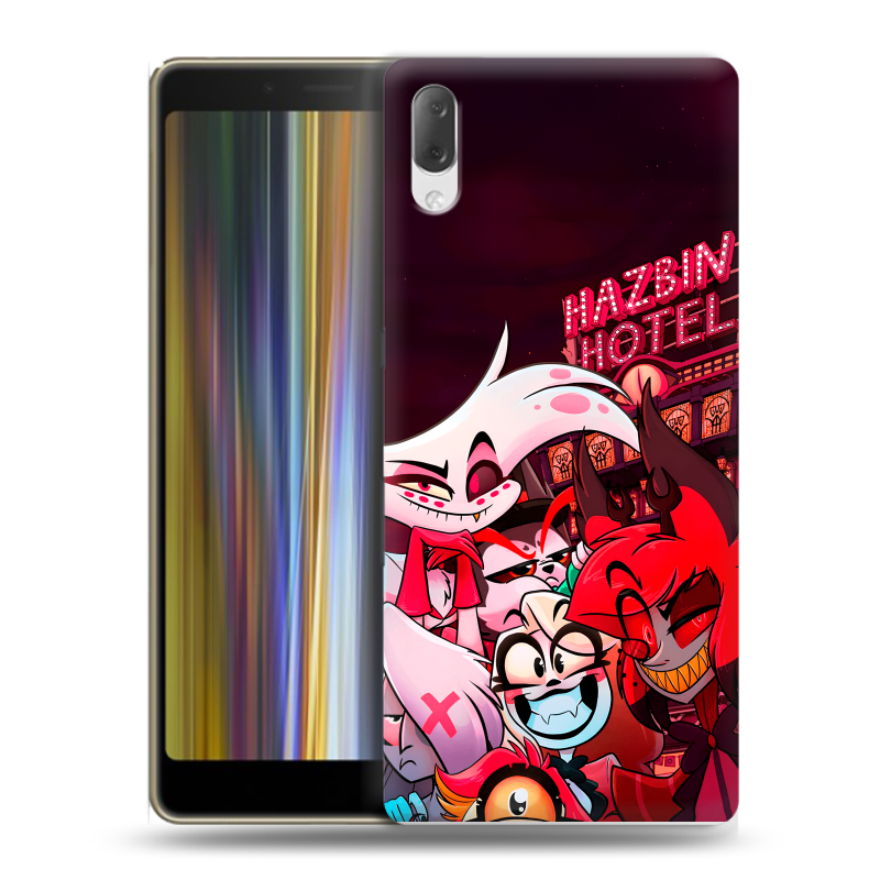 Пластиковый чехол на Sony Xperia L3 с принтом Hazbin Hotel Отель Хазбин Пластиковый чехол на Sony Xperia L3 с принтом Hazbin Hotel Отель Хазбин