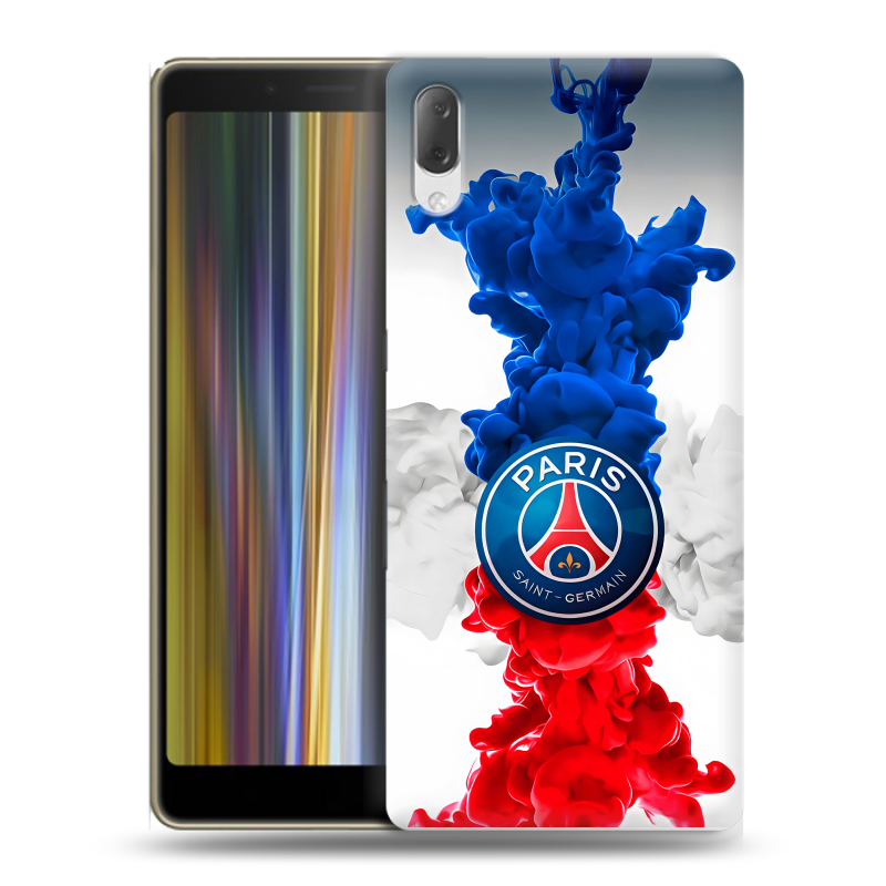 Пластиковый чехол на Sony Xperia L3 с принтом PSG ПСЖ Пластиковый чехол на Sony Xperia L3 с принтом PSG ПСЖ