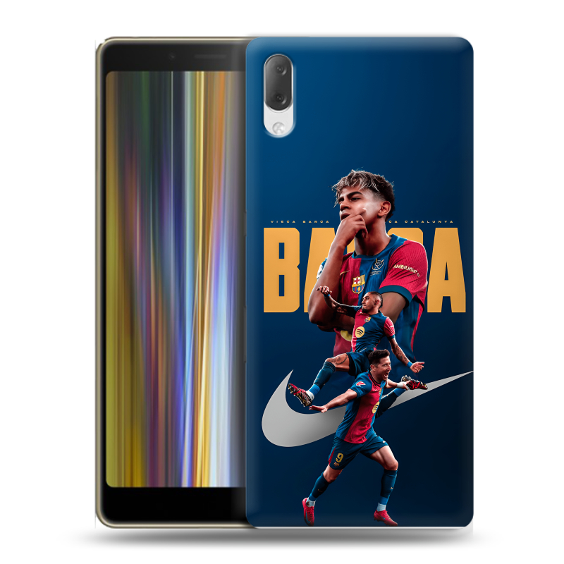 Пластиковый чехол на Sony Xperia L3 с принтом Барселона Barca Yamal Пластиковый чехол на Sony Xperia L3 с принтом Барселона Barca Yamal