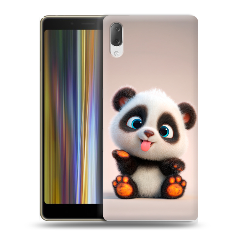Пластиковый чехол на Sony Xperia L3 с принтом милая панда Пластиковый чехол на Sony Xperia L3 с принтом милая панда