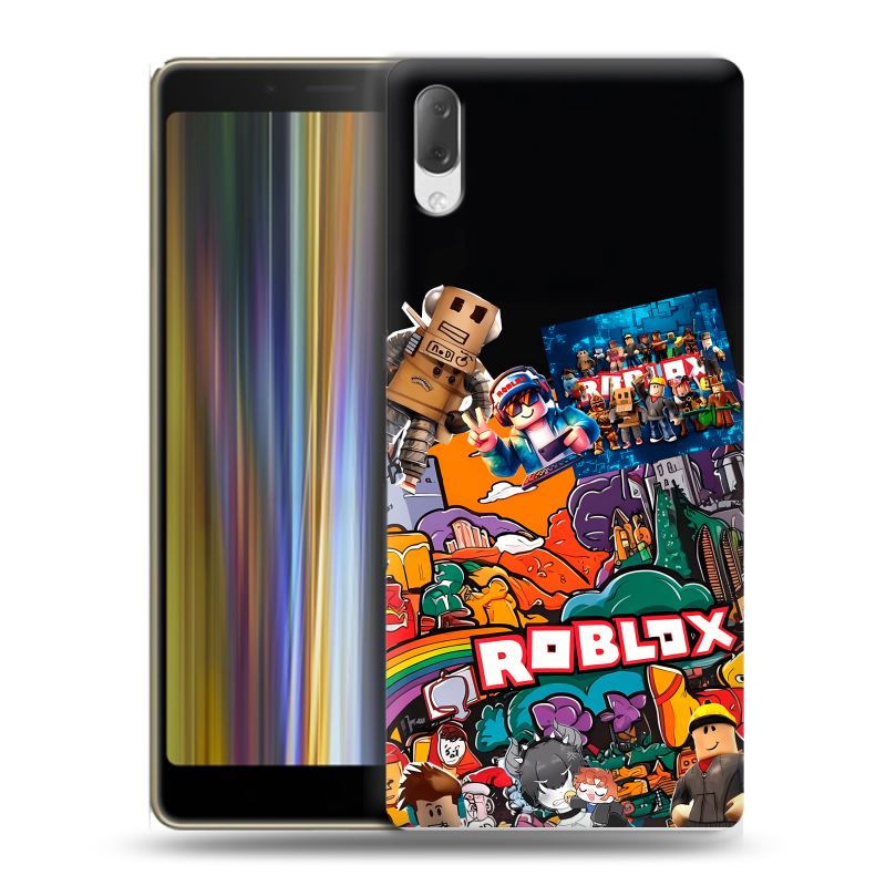 Пластиковый чехол на Sony Xperia L3 с принтом Roblox Роблокс Пластиковый чехол на Sony Xperia L3 с принтом Roblox Роблокс