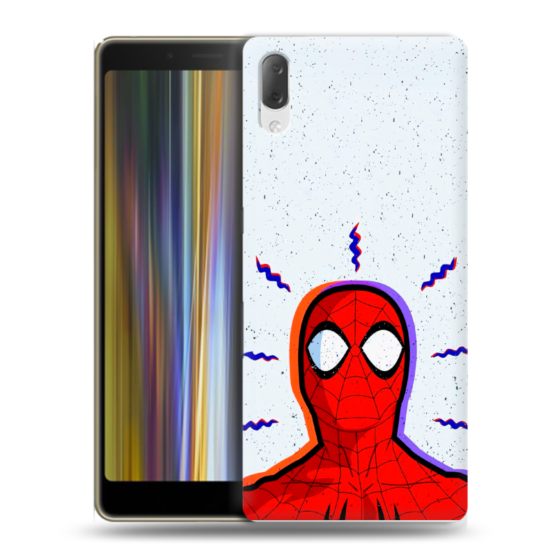 Пластиковый чехол на Sony Xperia L3 с принтом Spiderman Человек паук Пластиковый чехол на Sony Xperia L3 с принтом Spiderman Человек паук