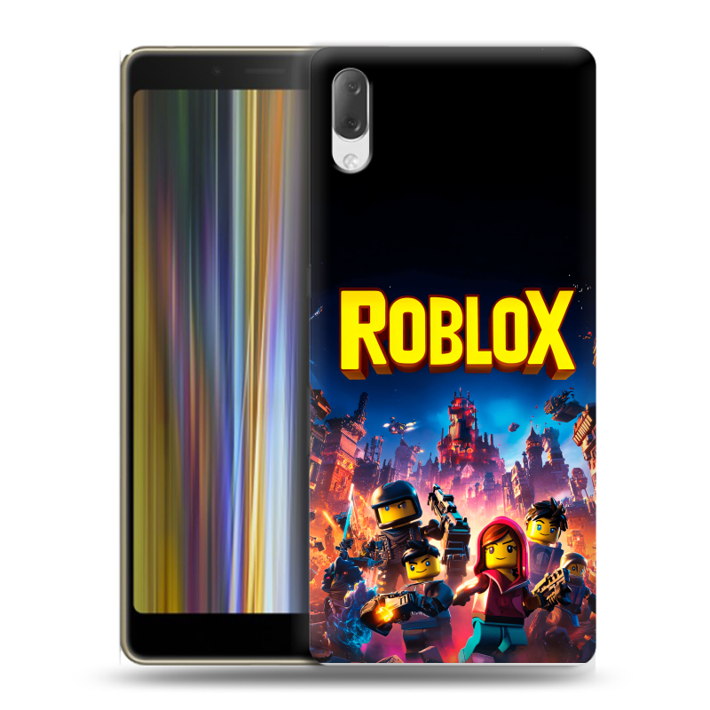 Пластиковый чехол на Sony Xperia L3 с принтом Roblox Роблокс Пластиковый чехол на Sony Xperia L3 с принтом Roblox Роблокс