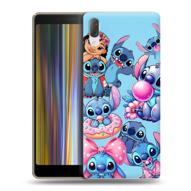 Пластиковый чехол на Sony Xperia L3 с принтом Лило и Стич Пластиковый чехол на Sony Xperia L3 с принтом Лило и Стич