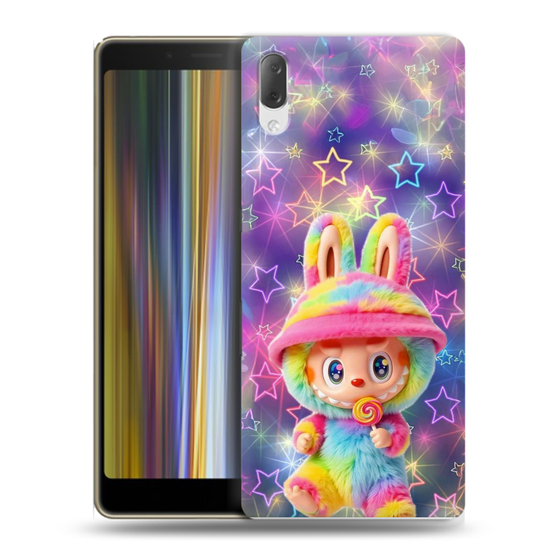Пластиковый чехол на Sony Xperia L3 с принтом Labubu Лабубу Пластиковый чехол на Sony Xperia L3 с принтом Labubu Лабубу
