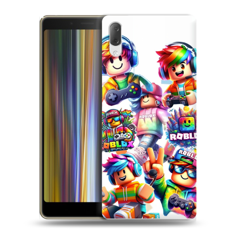Пластиковый чехол на Sony Xperia L3 с принтом Roblox Роблокс Пластиковый чехол на Sony Xperia L3 с принтом Roblox Роблокс