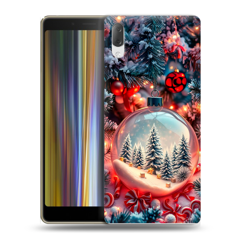 Пластиковый чехол на Sony Xperia L3 с принтом Новый год Пластиковый чехол на Sony Xperia L3 с принтом Новый год