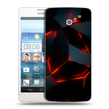 Пластиковый чехол на Huawei Ascend D2 с принтом Яркие абстракции Пластиковый чехол на Huawei Ascend D2 с принтом Яркие абстракции