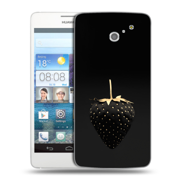 Пластиковый чехол на Huawei Ascend D2 с принтом Черная клубника Пластиковый чехол на Huawei Ascend D2 с принтом Черная клубника