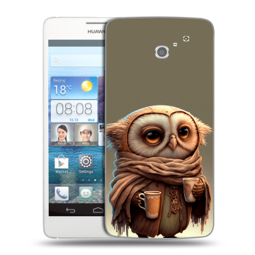 Пластиковый чехол на Huawei Ascend D2 с принтом Сова Пластиковый чехол на Huawei Ascend D2 с принтом Сова