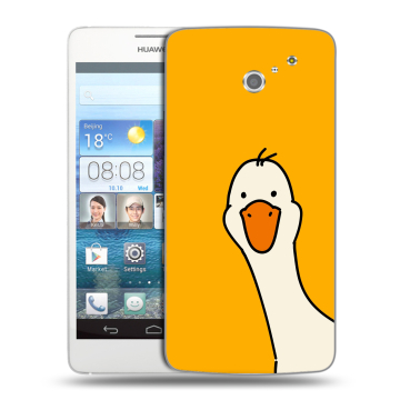 Пластиковый чехол на Huawei Ascend D2 с принтом Утка Пластиковый чехол на Huawei Ascend D2 с принтом Утка