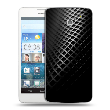 Пластиковый чехол на Huawei Ascend D2 с принтом Текстура металла