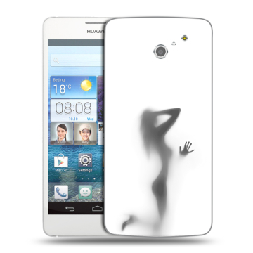 Пластиковый чехол на Huawei Ascend D2 с принтом Силуэт