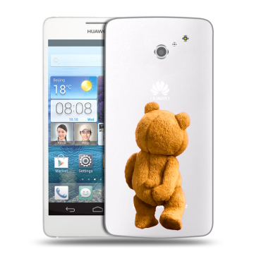 Пластиковый чехол на Huawei Ascend D2 с принтом Медведь Пластиковый чехол на Huawei Ascend D2 с принтом Медведь