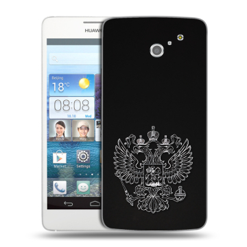 Пластиковый чехол на Huawei Ascend D2 с принтом Герб России