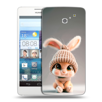 Пластиковый чехол на Huawei Ascend D2 с принтом Кролик Пластиковый чехол на Huawei Ascend D2 с принтом Кролик