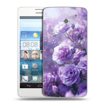 Пластиковый чехол на Huawei Ascend D2 с принтом Розы цветы Пластиковый чехол на Huawei Ascend D2 с принтом Розы цветы