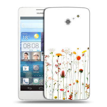 Пластиковый чехол на Huawei Ascend D2 с принтом цветы Пластиковый чехол на Huawei Ascend D2 с принтом цветы