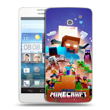 Пластиковый чехол на Huawei Ascend D2 с принтом Майнкрафт Minecraft Пластиковый чехол на Huawei Ascend D2 с принтом Майнкрафт Minecraft