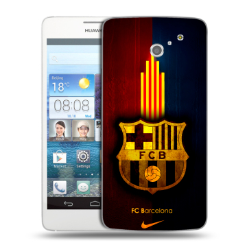 Пластиковый чехол на Huawei Ascend D2 с принтом Барселона Barcelona