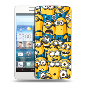 Пластиковый чехол на Huawei Ascend D2 с принтом Миньоны Пластиковый чехол на Huawei Ascend D2 с принтом Миньоны