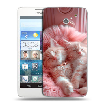 Пластиковый чехол на Huawei Ascend D2 с принтом котята котики Пластиковый чехол на Huawei Ascend D2 с принтом котята котики