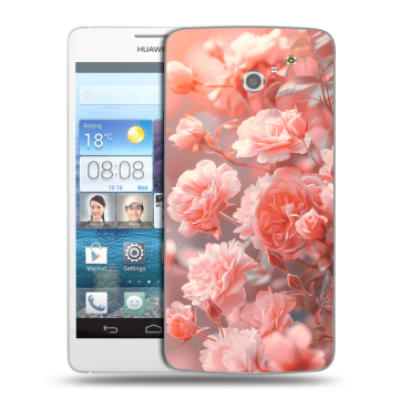 Пластиковый чехол на Huawei Ascend D2 с принтом Розы цветы Пластиковый чехол на Huawei Ascend D2 с принтом Розы цветы