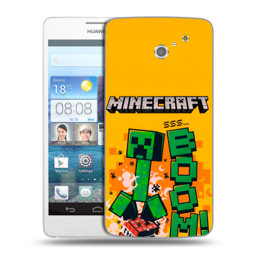 Пластиковый чехол на Huawei Ascend D2 с принтом Майнкрафт Minecraft Пластиковый чехол на Huawei Ascend D2 с принтом Майнкрафт Minecraft