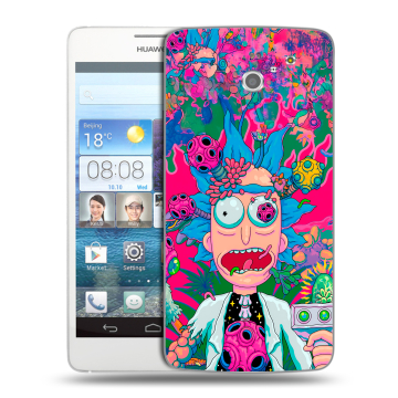 Пластиковый чехол на Huawei Ascend D2 с принтом Рик и Морти Rick Morty Пластиковый чехол на Huawei Ascend D2 с принтом Рик и Морти Rick Morty