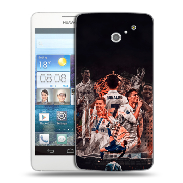 Пластиковый чехол на Huawei Ascend D2 с принтом Реал Роналдо Real Ronaldo