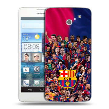 Пластиковый чехол на Huawei Ascend D2 с принтом Барселона Barcelona
