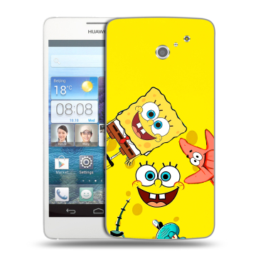 Пластиковый чехол на Huawei Ascend D2 с принтом Спанч боб Спанчбоб Пластиковый чехол на Huawei Ascend D2 с принтом Спанч боб Спанчбоб
