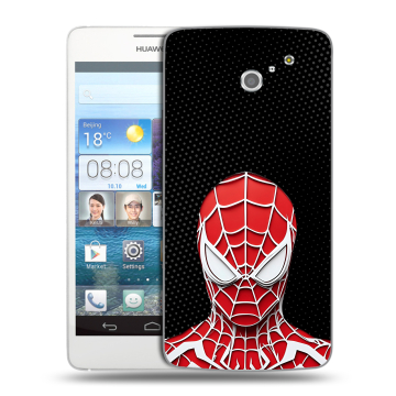 Пластиковый чехол на Huawei Ascend D2 с принтом человек паук spiderman Пластиковый чехол на Huawei Ascend D2 с принтом человек паук spiderman