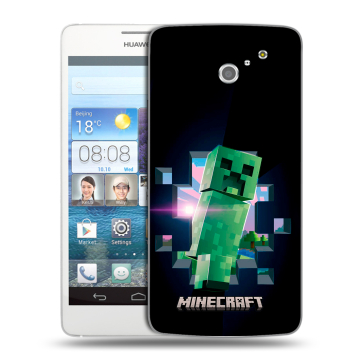 Пластиковый чехол на Huawei Ascend D2 с принтом Майнкрафт Minecraft Пластиковый чехол на Huawei Ascend D2 с принтом Майнкрафт Minecraft