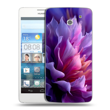 Пластиковый чехол на Huawei Ascend D2 с принтом женский цветы
