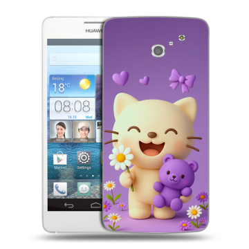 Пластиковый чехол на Huawei Ascend D2 с принтом для девочек Пластиковый чехол на Huawei Ascend D2 с принтом для девочек