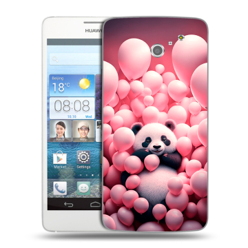 Пластиковый чехол на Huawei Ascend D2 с принтом Панда Пластиковый чехол на Huawei Ascend D2 с принтом Панда