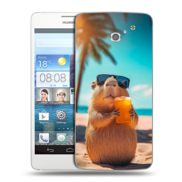 Пластиковый чехол на Huawei Ascend D2 с принтом Капибара