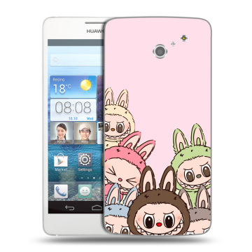 Пластиковый чехол на Huawei Ascend D2 с принтом Лабубу