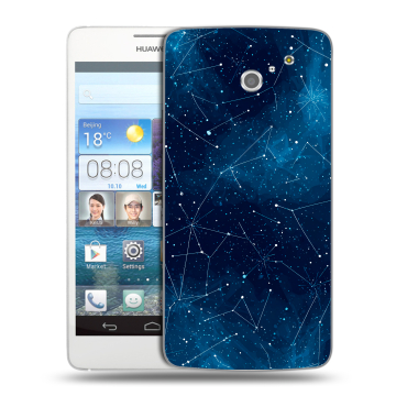 Пластиковый чехол на Huawei Ascend D2 с принтом Космос звезды
