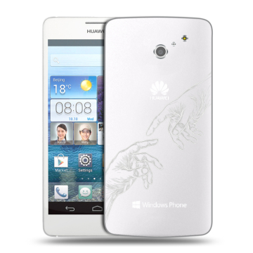 Пластиковый чехол на Huawei Ascend D2 с принтом Сотворение мира